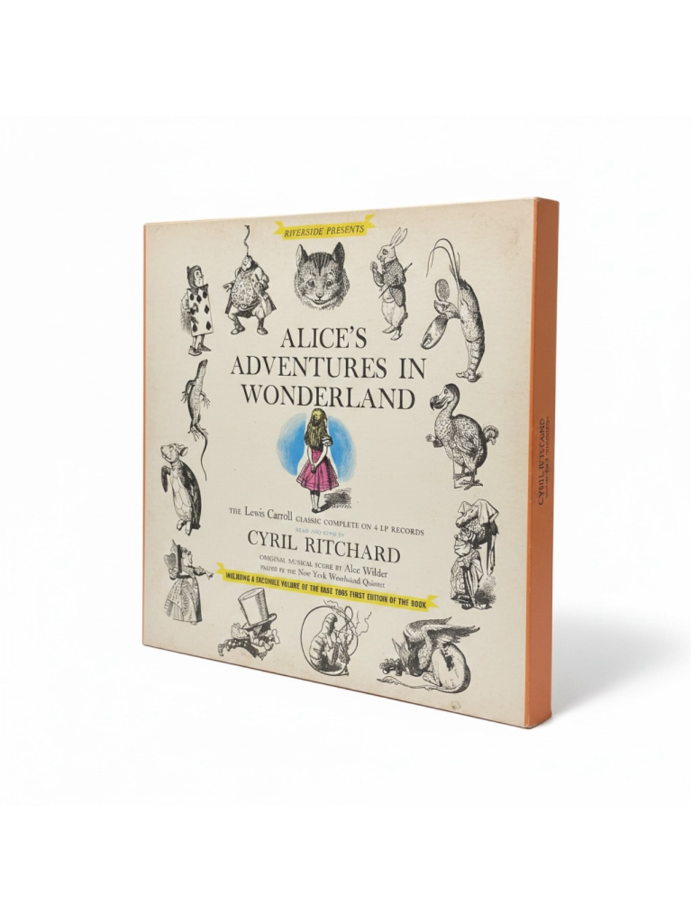 Riverside Alice's Adventures in Wonderland Vinyl Record Set with Book